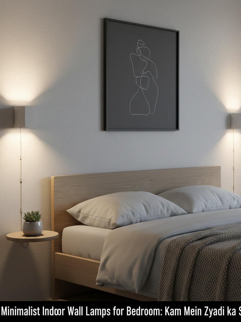 Minimalist Indoor Wall Lamps for Bedroom: Kam Mein Zyada ka Sukoon