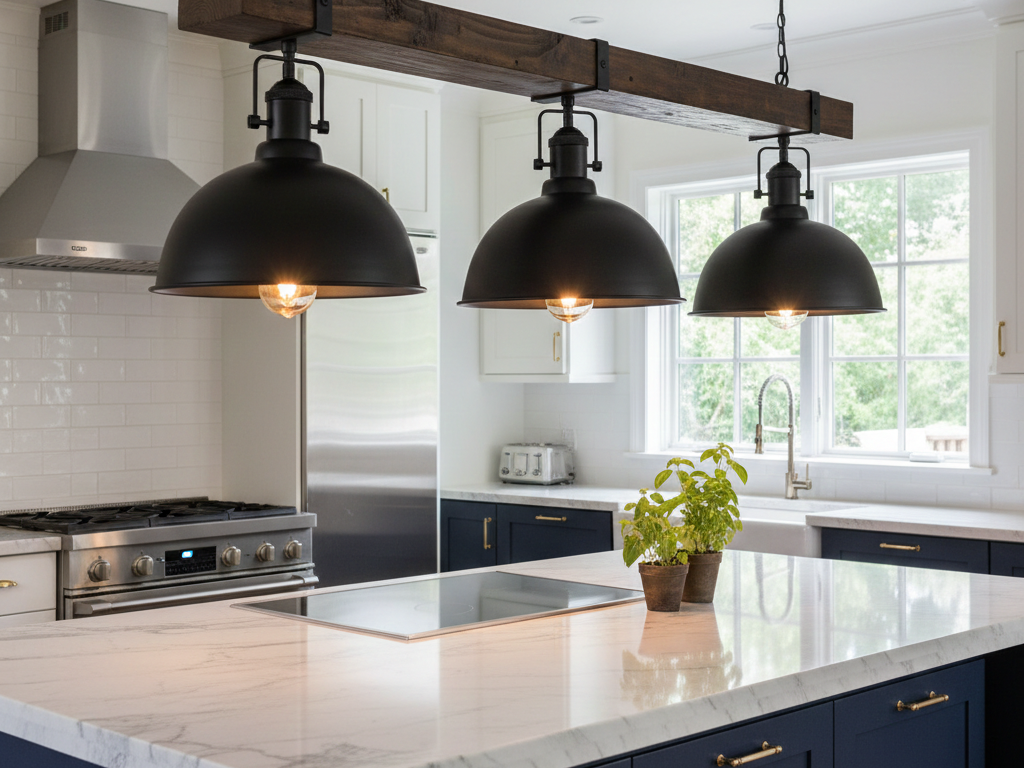 Industrial Hanging Pendant Lights for Kitchen Island: Apne Kitchen ko Dein Ek “Chef-Style” Look