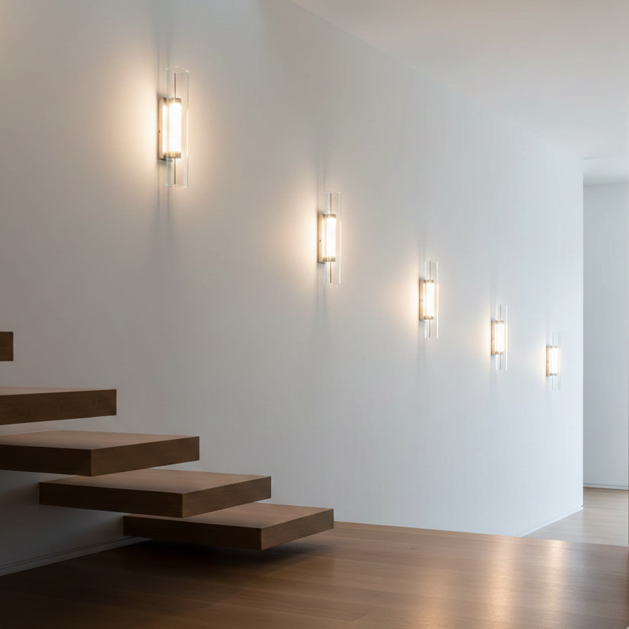 Sleek Glass Indoor Wall Lights for Hallway and Stairs: Brightening Your Home’s Transitions